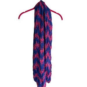 LILLY PULITZER Blue and Pink‎ "Neck in Neck" Riley Inifinity Loop Ladies Scarf